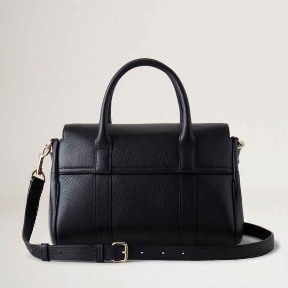 Mulberry 'Bayswater Satchel' in Black Classic Grain Leather  - MSRP $1545 - BNIB - Picture 6 of 7